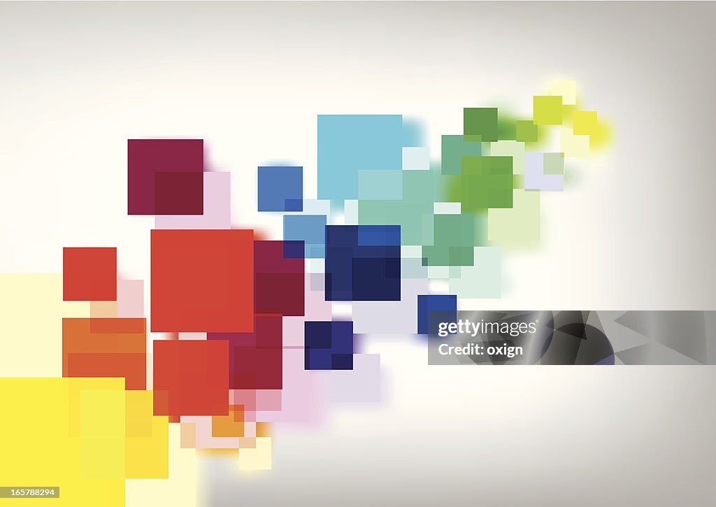 Multicolor abstracto cuadrados