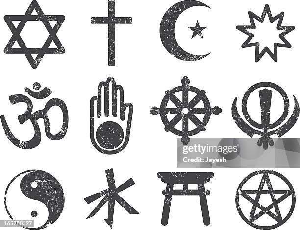 質感のある宗教アイコンセットベクトル - religion点のイラスト素材／クリップアート素材／マンガ素材／アイコン素材