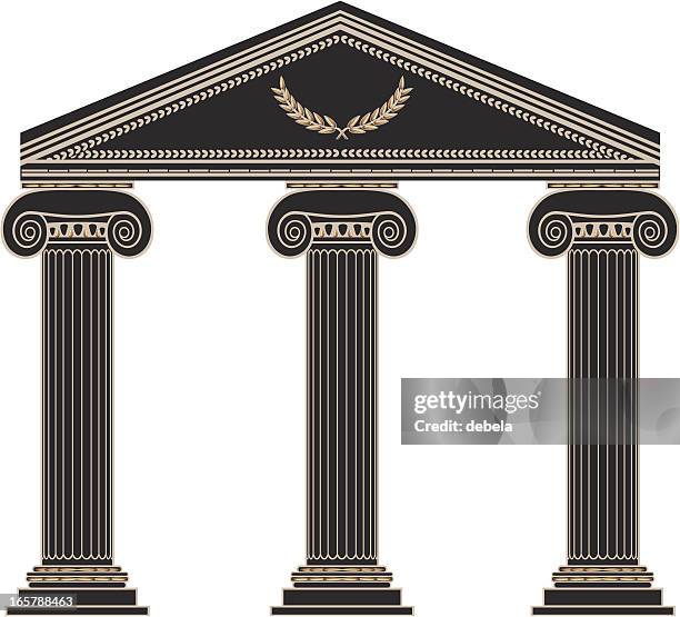 römische säulen - classical greek style stock-grafiken, -clipart, -cartoons und -symbole