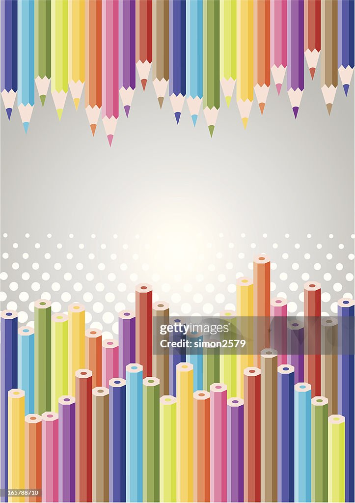 Colored pencils abstract