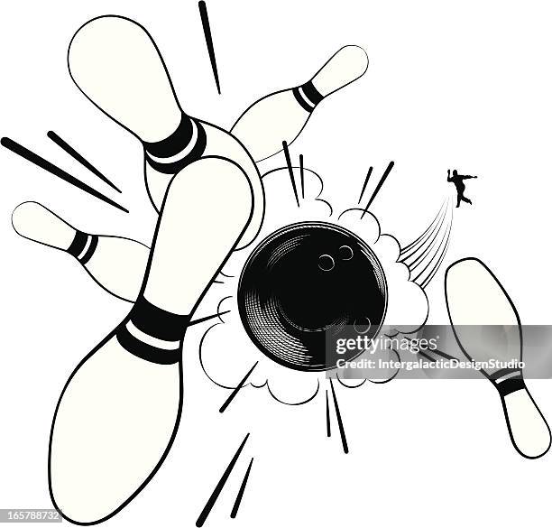 ilustrações, clipart, desenhos animados e ícones de boliche 3 d clip art - bowling