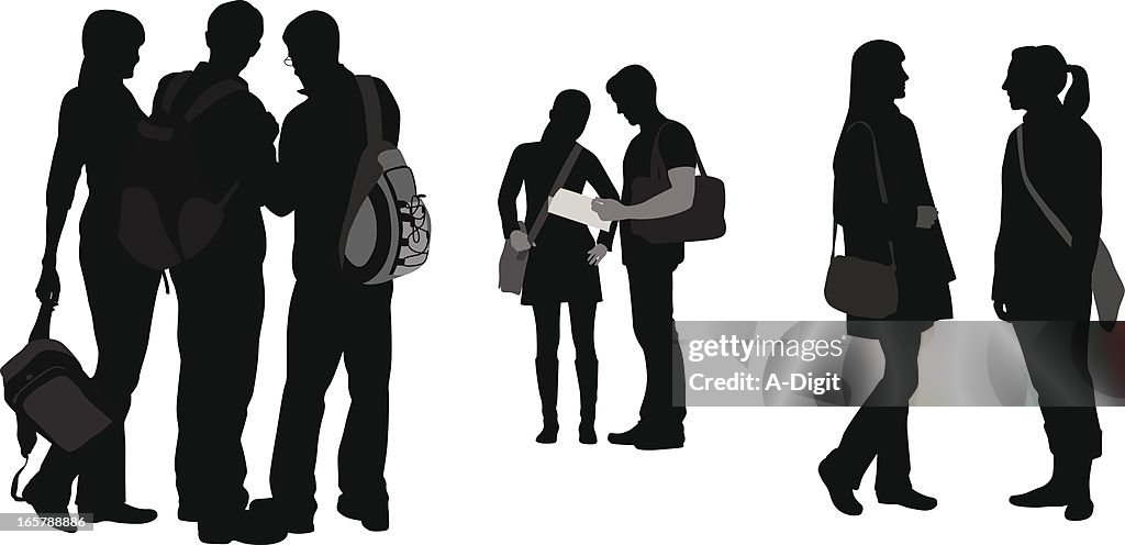 Student Groups Vector Silhouette High-Res Vector Graphic - Getty Images