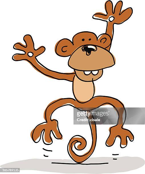 Monkey Doodle Cartoon Illustration High-Res Vector Graphic - Getty Images