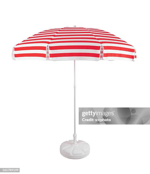 beach umbrella +clipping path (click for more) - parasol stock pictures, royalty-free photos & images