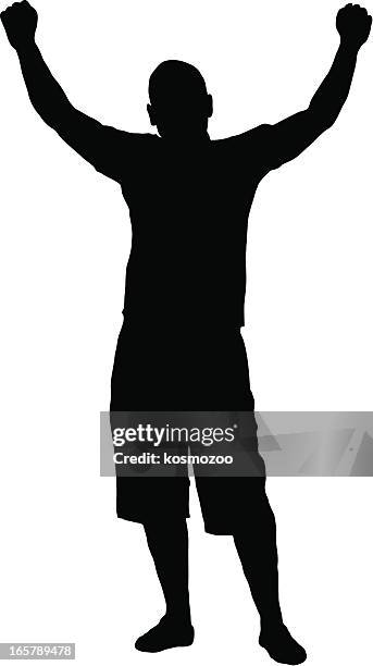 one - cheering hands stock illustrations