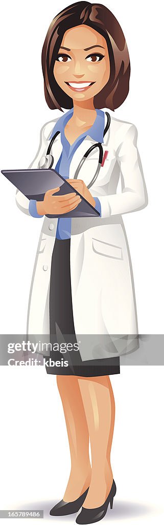 Ärztin mit einem Tablet-Computer