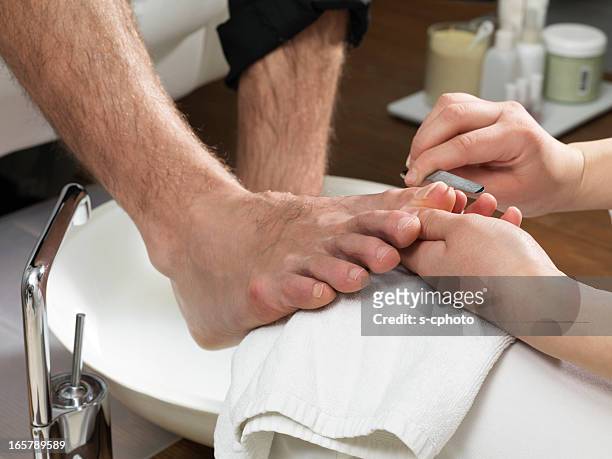 foot care (click for more) - pedicure stockfoto's en -beelden