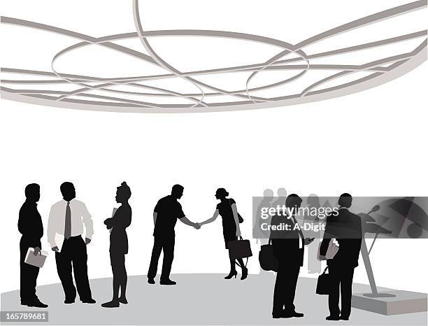 stockillustraties, clipart, cartoons en iconen met international vector silhouette - conventiecentrum