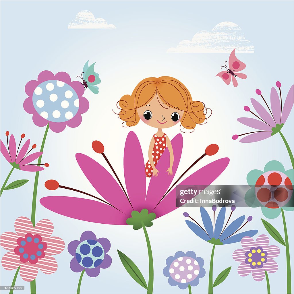 Newborn Girl As A Thumbelina High-Res Vector Graphic - Getty Images