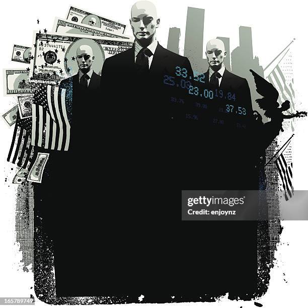 corporate america business background - corruption stock illustrations