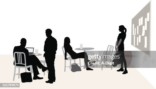 Student Lounge Vector Silhouette Student Lounge Vector Silhouette