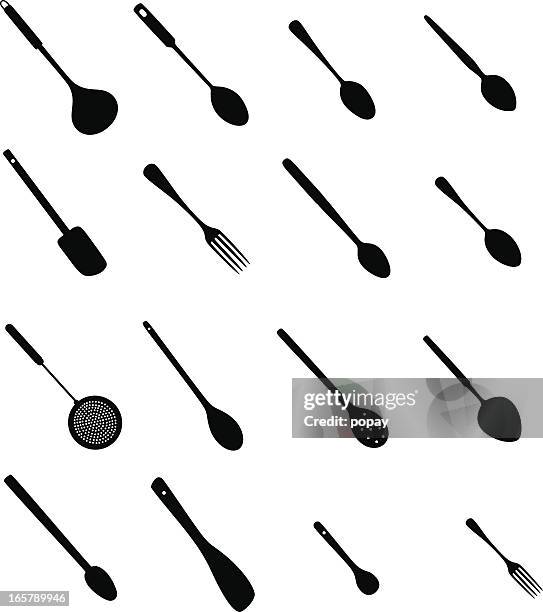 kitchen utensil - ladle stock illustrations