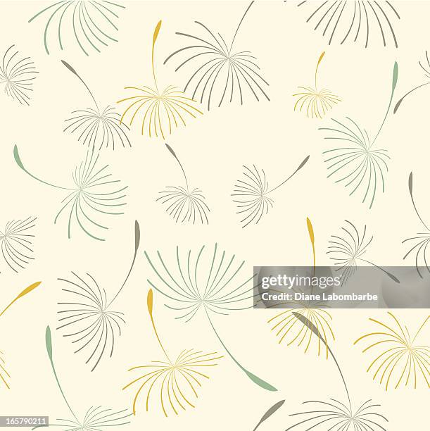 simple dandelion seeds pattern - dandelion seed stock illustrations