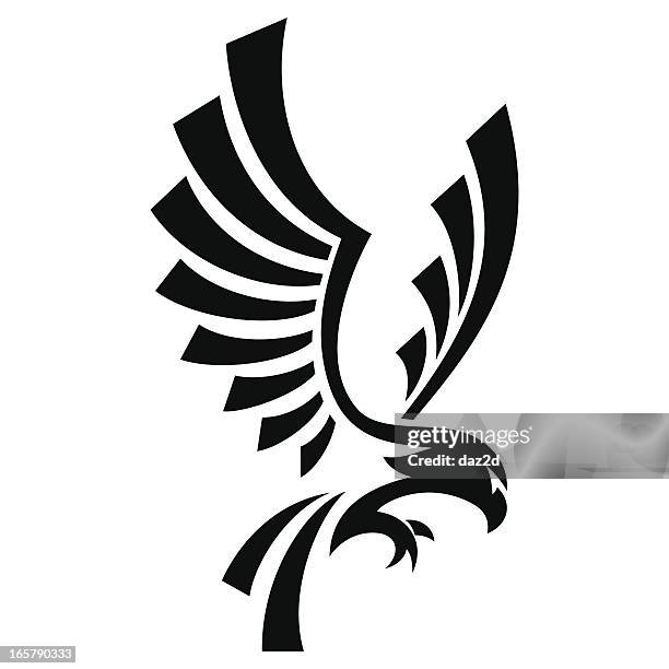 eagle-symbol - eagle wing tattoos stock-grafiken, -clipart, -cartoons und -symbole