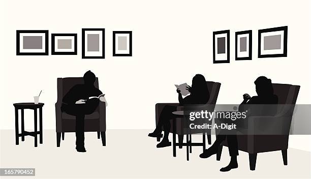 up coffee vector silhouette - side table stock illustrations