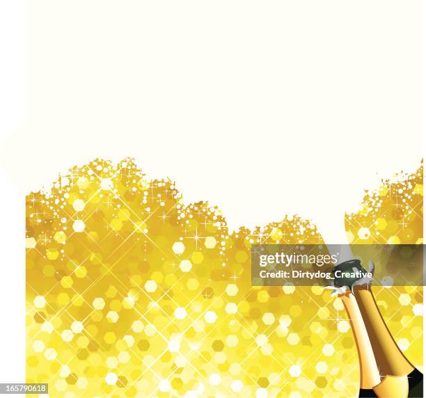 celebration champagne sparkles - bubble burst stock illustrations