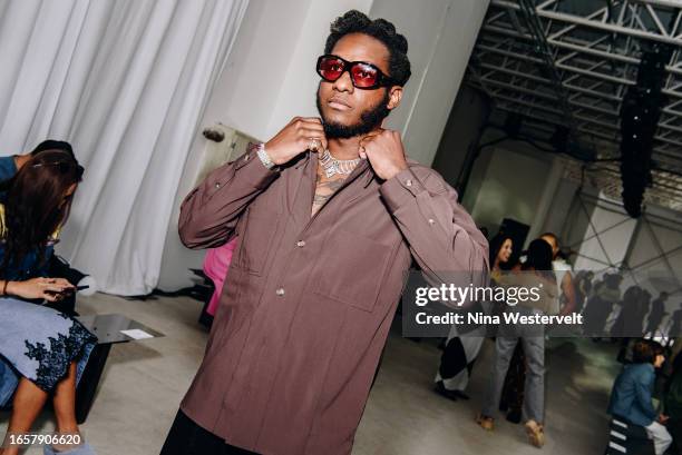 Leon Bridges at the 3.1 Philip Lim Spring 2024 Ready To Wear Runway Show on September 10, 2023 in New York, New York.