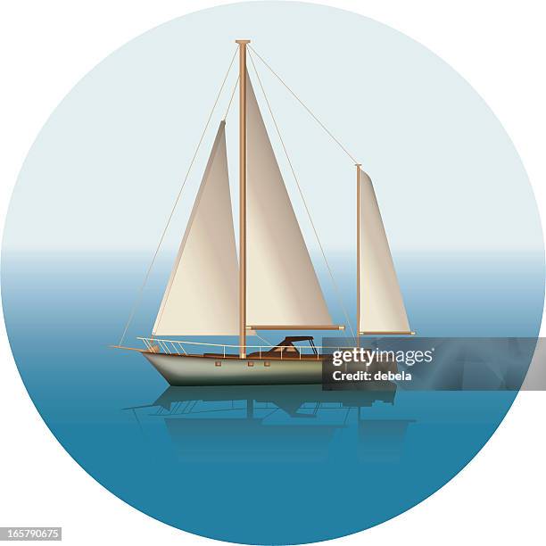sailboat cruise - regatta stock illustrations