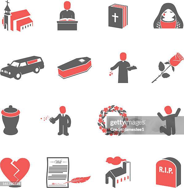 funeral symbole - feuerbestattung stock-grafiken, -clipart, -cartoons und -symbole