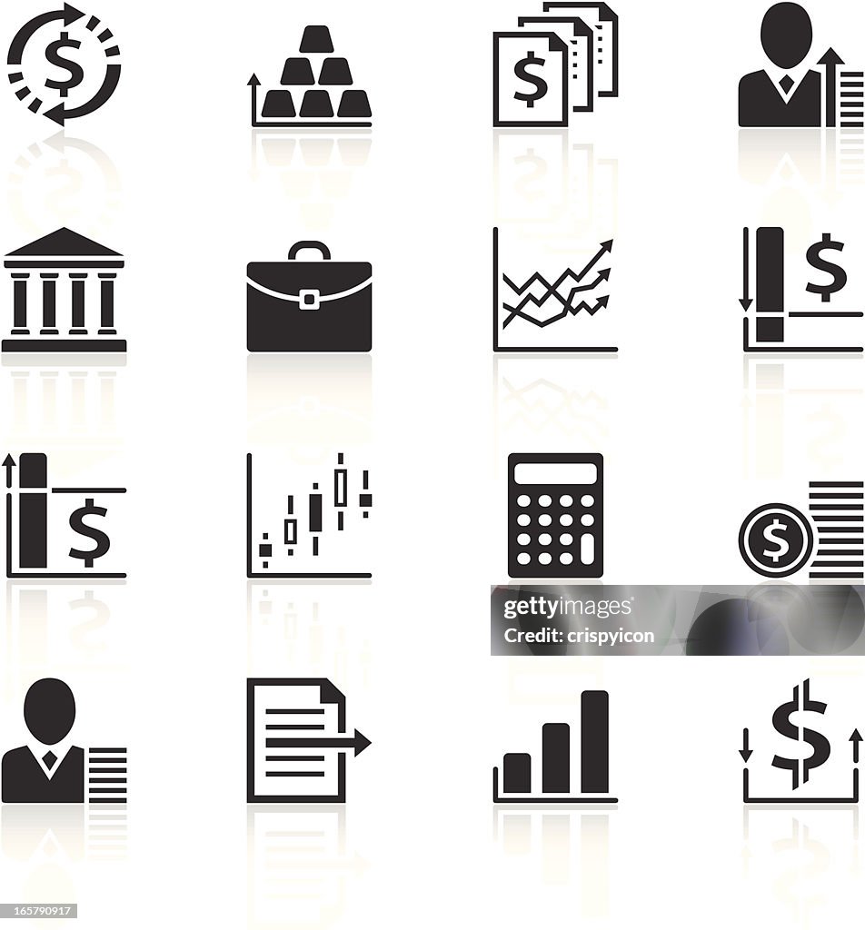 Various icons relating to money