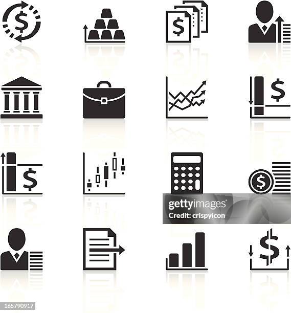 various icons relating to money - candlestick holder stock illustrations