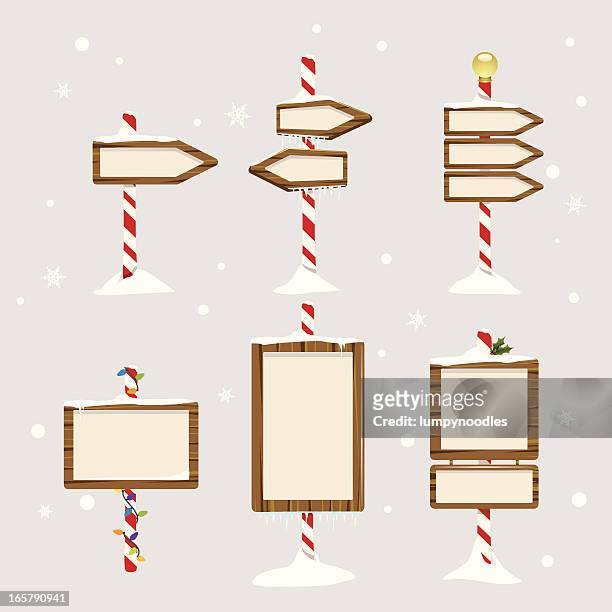 holiday signs - placard stock illustrations