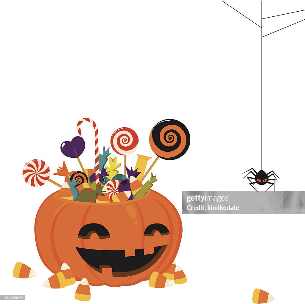 Halloween pumpkin basket