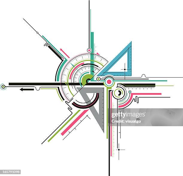 ilustrações, clipart, desenhos animados e ícones de geometria ferramentas - símbolo matemático