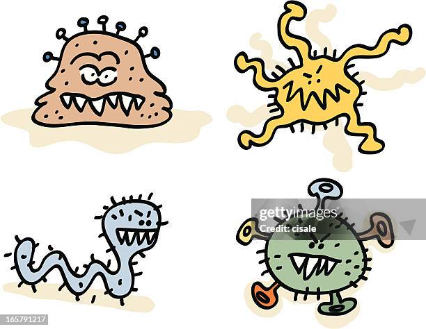 viruses - cold virus stock illustrations