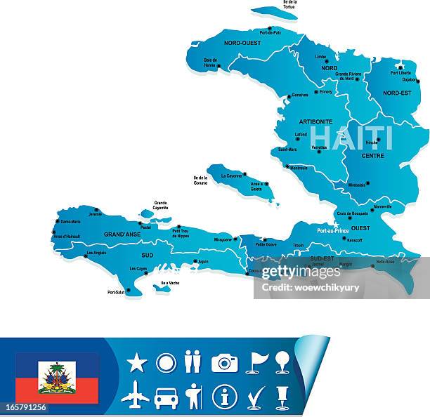 haiti map - accurate world map vector stock illustrations