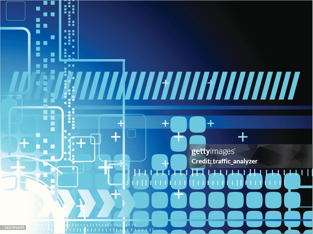 Abstract Blue Technical Background High-Res Vector Graphic - Getty Images
