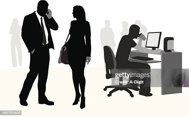 electronic office vector silhouette - external hard disk drive stock illustrations