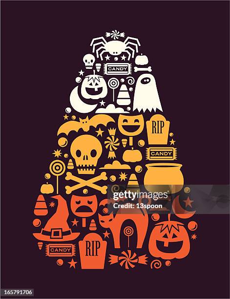 candy corn design - pumpkin mask stock illustrations