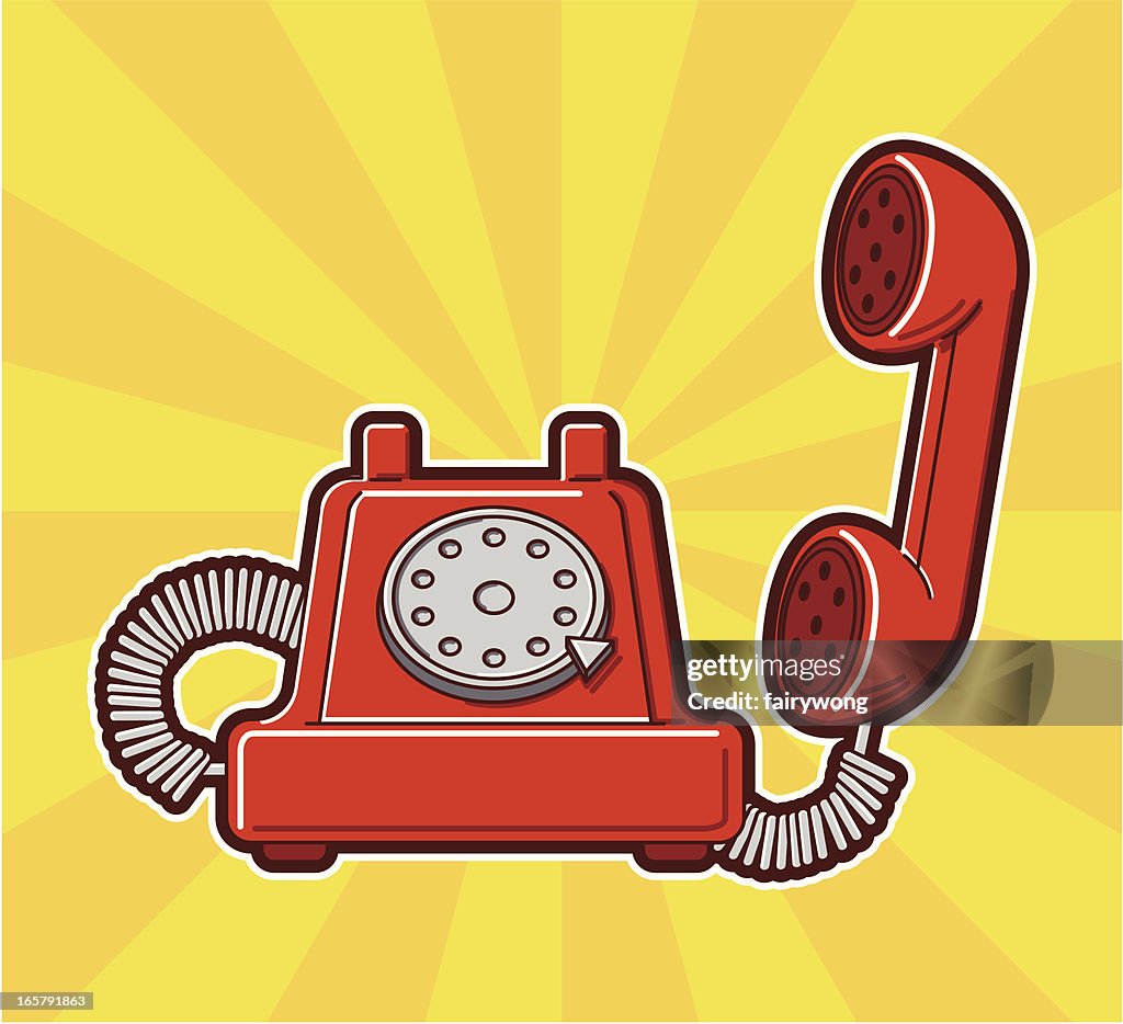 Classic Phone Cartoon High-Res Vector Graphic - Getty Images