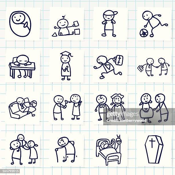 human life icon - baby death stock illustrations