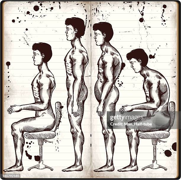 human posture - posture stock illustrations