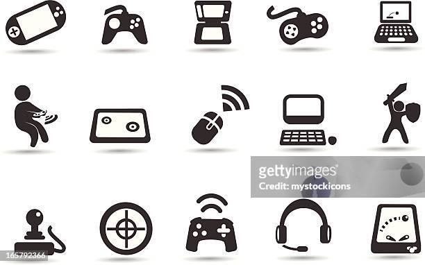 videospiel-symbol set - pinball stock-grafiken, -clipart, -cartoons und -symbole
