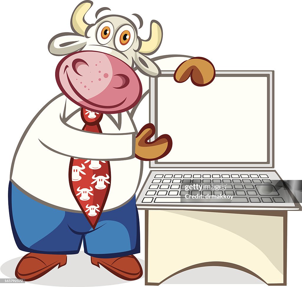 Cow And Computer High-Res Vector Graphic - Getty Images