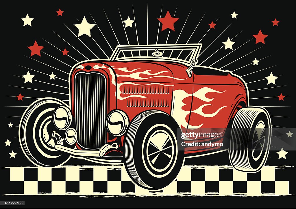Classic Hot Rod Car High-Res Vector Graphic - Getty Images