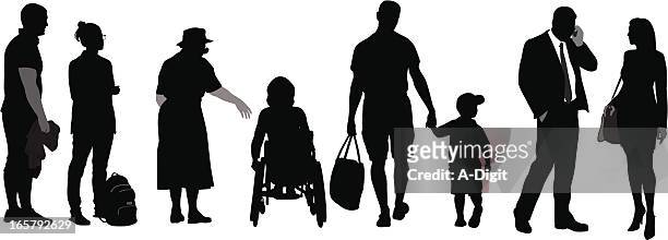 life styles vector silhouette - paraplegic stock illustrations