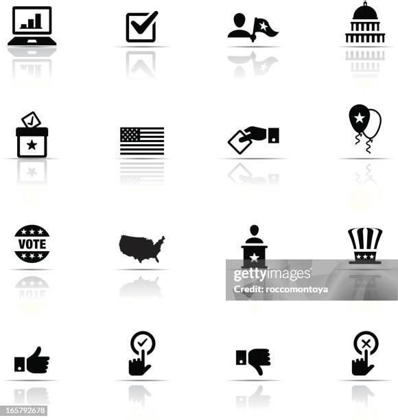 vector icons relating to politics - capitol hill icon stock illustrations