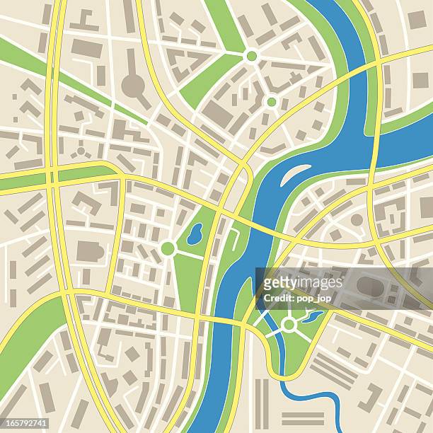 abstract city map - generic location stock illustrations