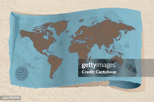 Parchment world map Parchment world map