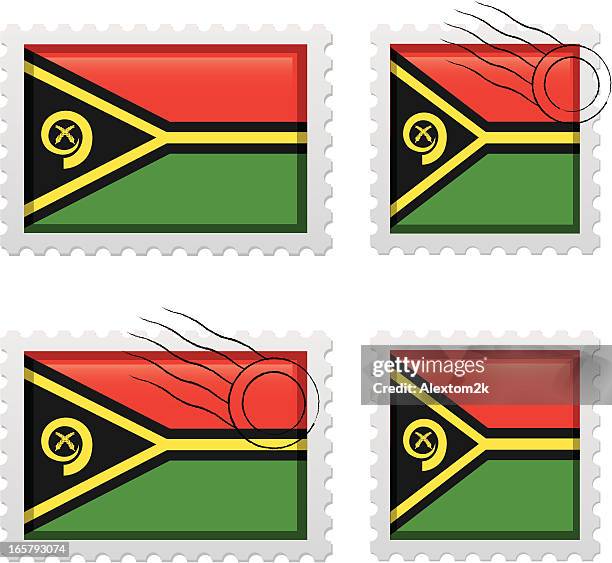 vanuatu stamps - vanuatu stock illustrations