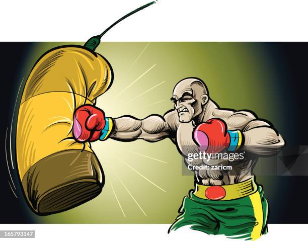 ilustrações de stock, clip art, desenhos animados e ícones de boxer - saco-de-boxe