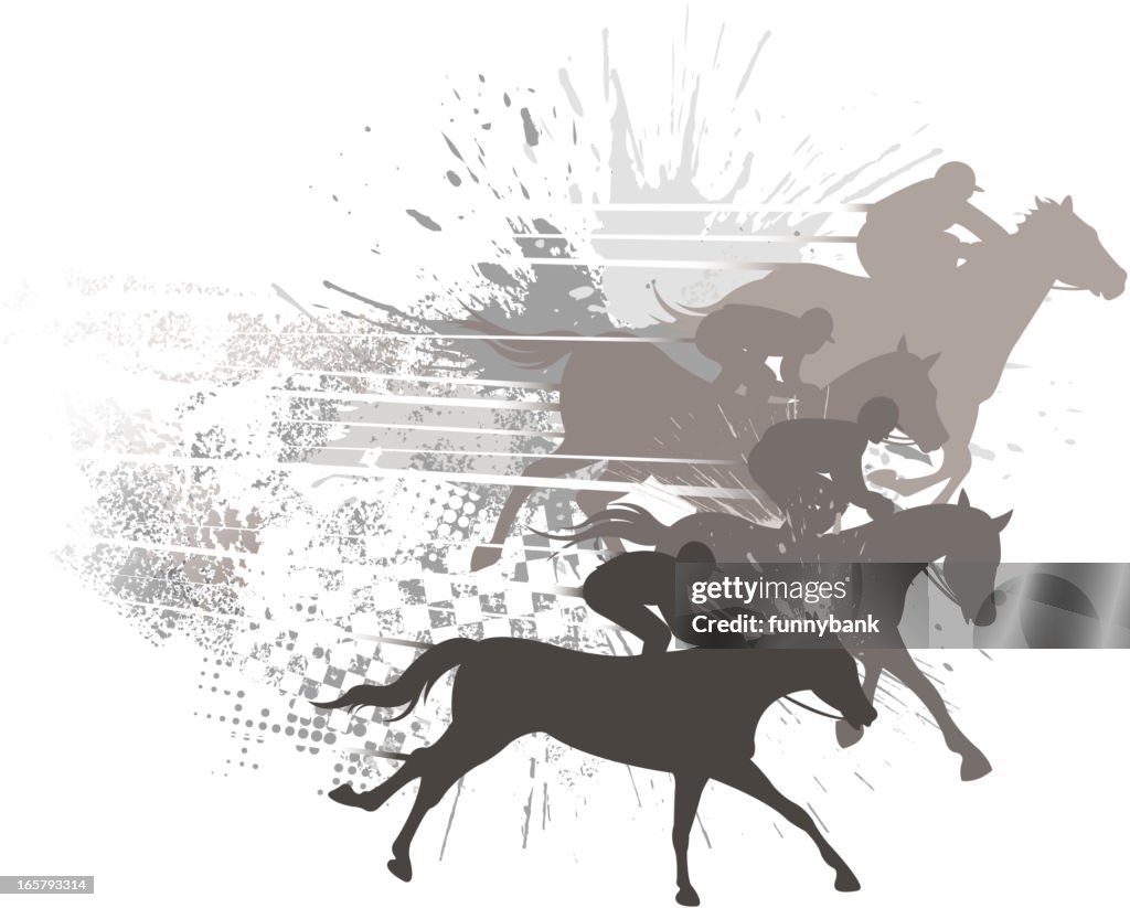 Grunge racehorse backround