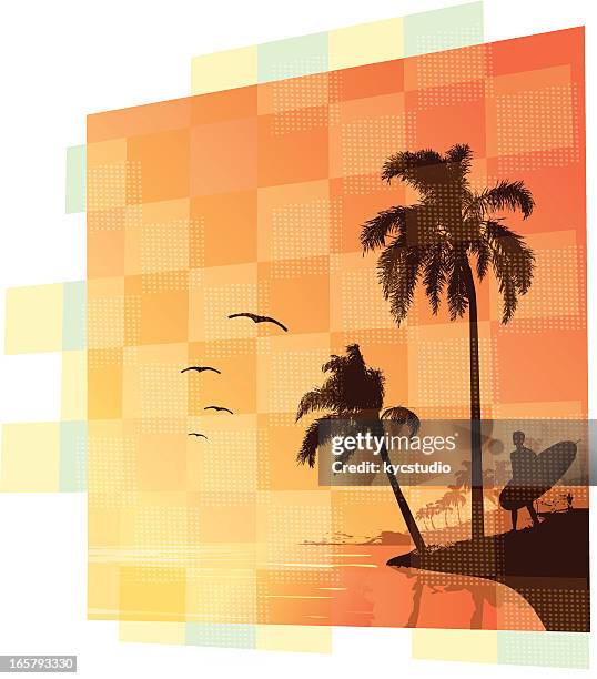 surfing motif - surfboard pattern stock illustrations