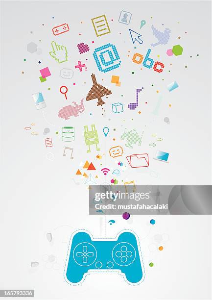game world - handheld video game stock illustrations