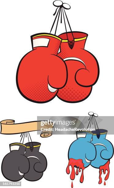 boxing gloves - red boxing gloves stock illustrations