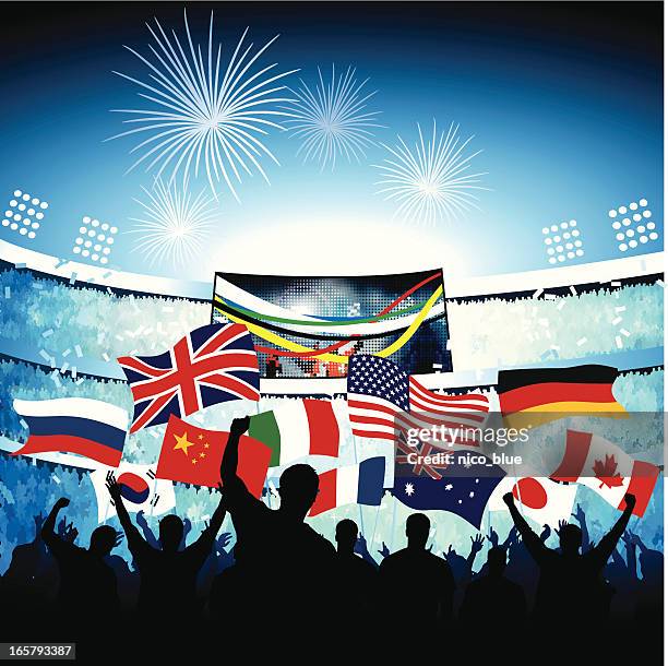 ilustraciones, imágenes clip art, dibujos animados e iconos de stock de agitando flags celebración - all european flags